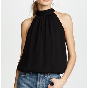 Alice + Olivia Black Maris Halter Top